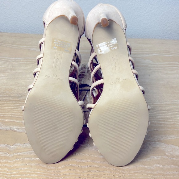 Steven by Steve Madden Tana Nude Wedding Bridesmaids Summer 3 1/2 Inch Heel - Picture 5 of 6